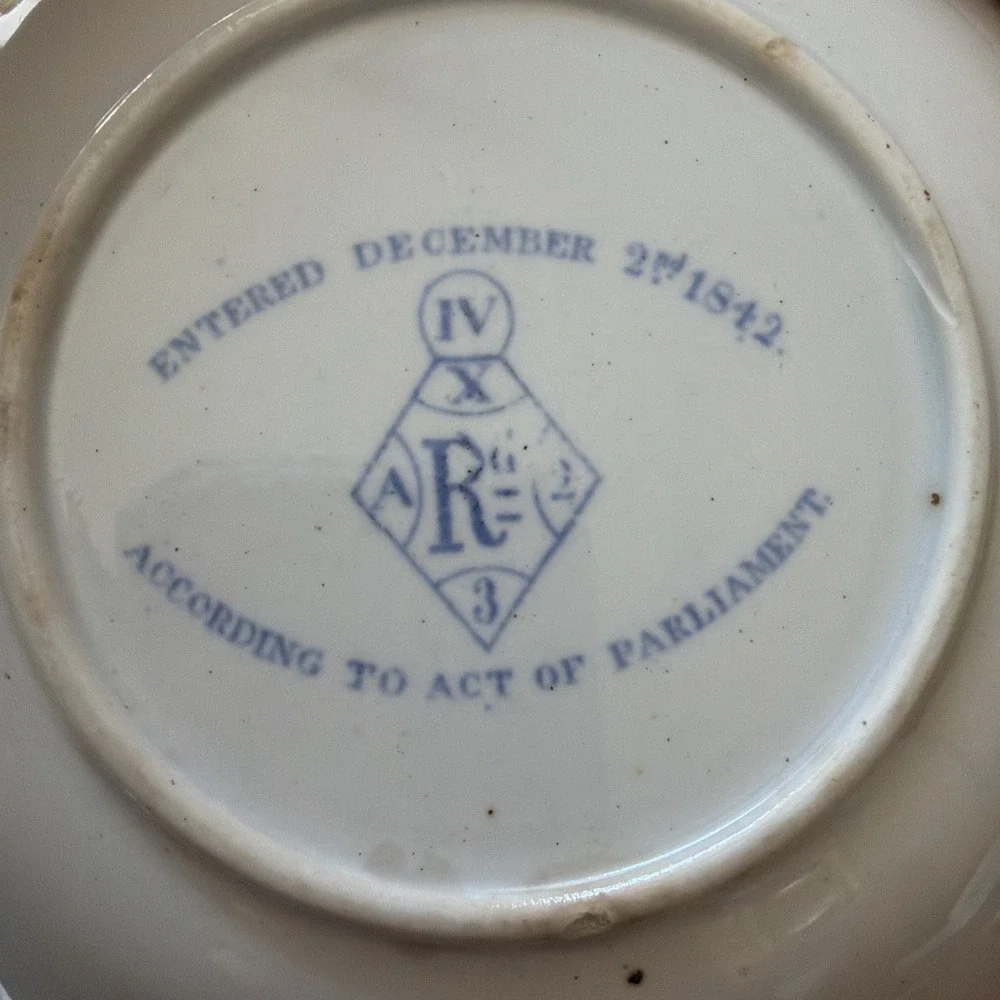 4 Antique Blue J. Clementson  Transferware 